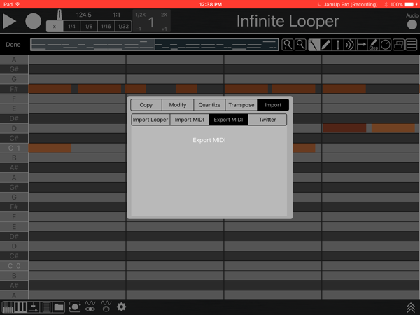 Exporting a single loop as a MIDI file